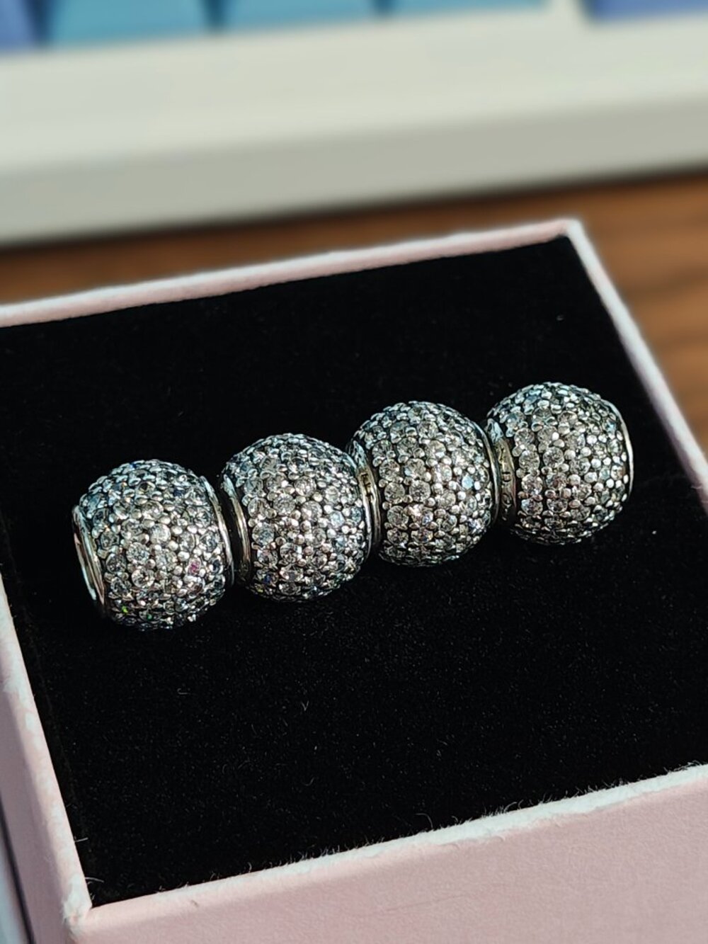 Authentic Retired Pandora Pave Lights CZ Charms Set of 4 – 791051CZ